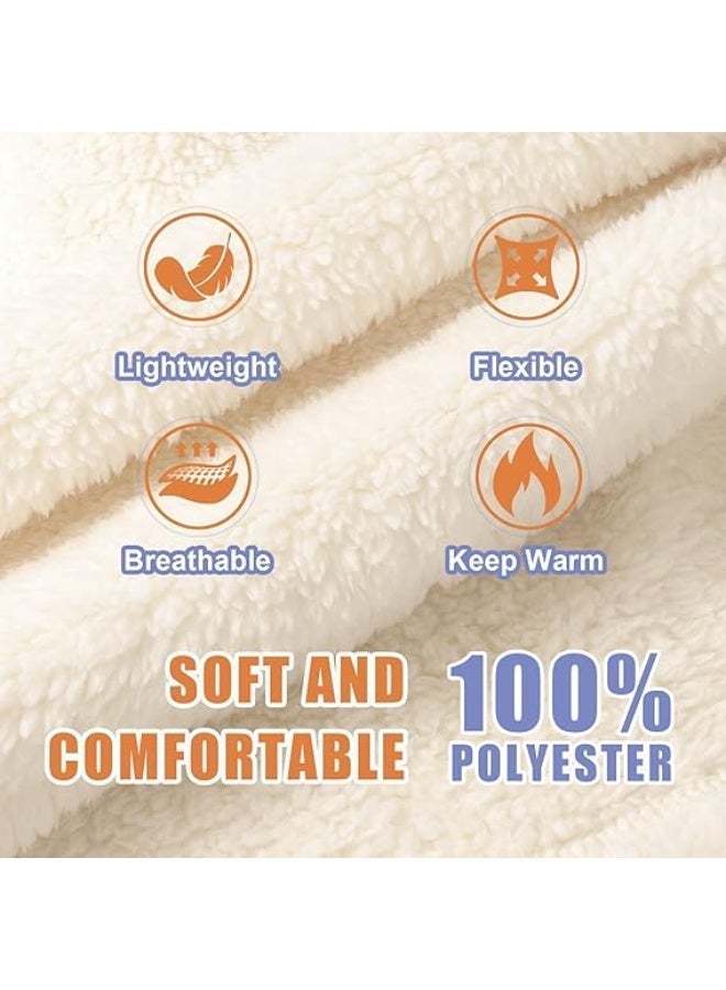 بينكو كمامات واند برووف، باليكلاڤا حرارية من الفراء، مع خيط تضبط، قبعة سنيود، دافئ للرقبة، سنيود حراري للفناء والجليد، للزِّلّة، ركوب التزلج على الثلج، ركوب الدراجات النارية، المشي في البرية، العمل في الهواء الطلق (الحجم M، الأبيض) - Image 5